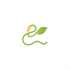 green swan logo template