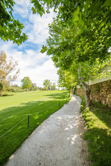 Beautiful pathway in golf course