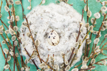 Easter background with nest