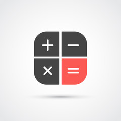 Trendy flat calculator icon. Vector