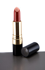 close up of a lipstick on white background with clipping path