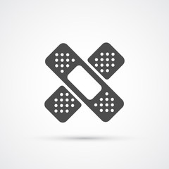 Medical plaster flat trendy icon. Vector