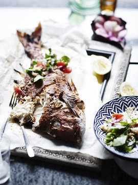 Whole Snapper Burghul Salad
