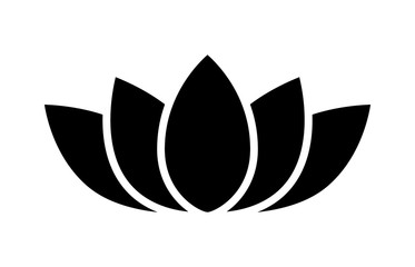Lotus flower blossom flat icon for apps and websites