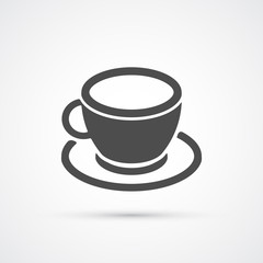 Coffee cup trendy icon. Vector
