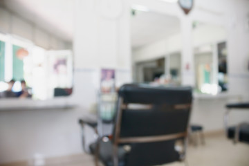 salon beauty interior blur background