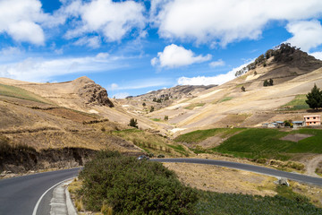 Mountain road between Zumbahua and Quilotoa village, Ecuador