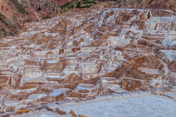 Salinas (Salt extraction pans) in Sacred Valley of Incas, Peru