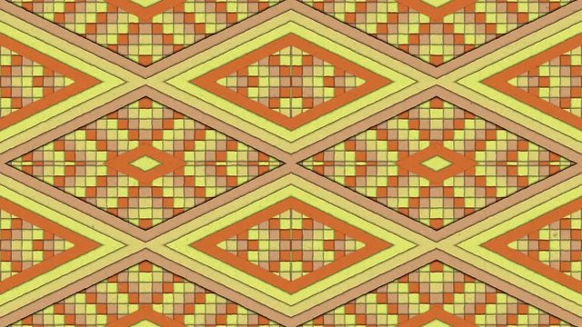 Kaleidoscopic Shapes Stripes and Squares Colorful Seamless Looping Background