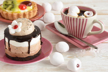 cup of coffee and cake