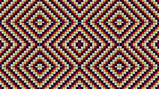 Kaleidoscopic Shapes Rhombus Colorful Seamless Looping Background
