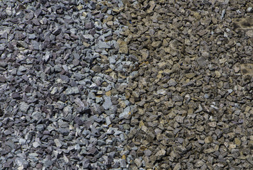 THe 2 color of ballast railway