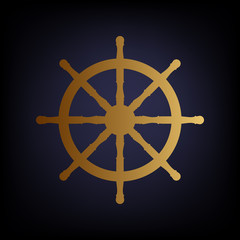 Ship wheel sign
