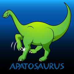 Apatosaurus cute character dinosaurs