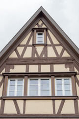 Fototapeta na wymiar Half-timbered house with new windows in Haslach, Germany
