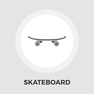 Skateboard vector flat icon