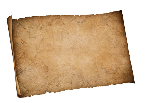 Fototapeta old map isolated with clipping path included