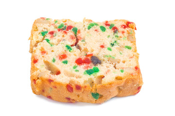 fruit cake isolated on a white background
