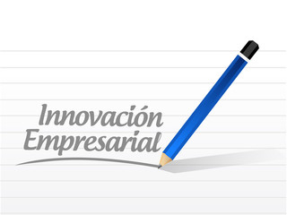 business innovation message sign in Spanish