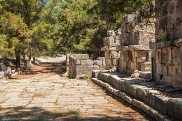Fototapeta na wymiar Antique city of Phaselis, Antalya Destrict, Turkey