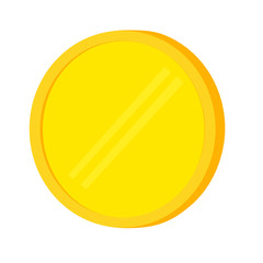 Blank Golden Coin, isolated on white

