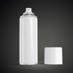 blank aerosol can