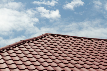 roof covered with metal tile