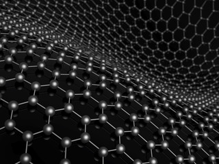 Fototapeta premium Molecular structure of carbon concept.