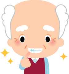 歯の状態が良いシニア男性