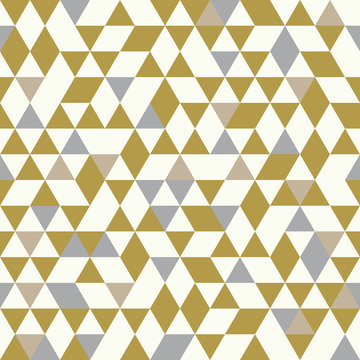 Seamless Golden Pattern of geometric shapes
