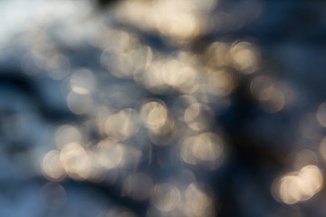 Dreamy abstract sparkle shining bokeh light crystalline nature background