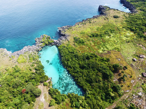 Weekuri lagoon takeon from aerial