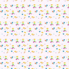 Handdraw sweet watercolor  buttons seamless pattern for paper and fabric design