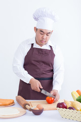 Male chef cooking concept