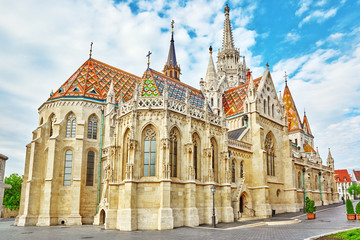 St. Matthias Church in Budapest. One of the main temple in Hunga