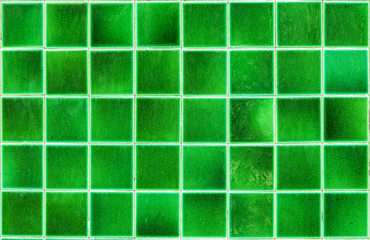Green tile floor