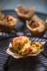 hot brunch, freshly baked cornbread