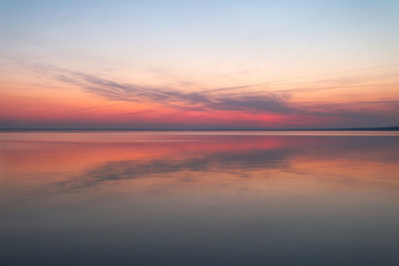 Colorful sunset on the water