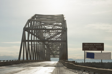 Alaska native veterans honor bridge, Homer, Alaska