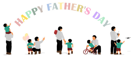 Fototapeta premium Happy Father's day Banner 