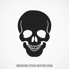 Medicine vector Scull icon. Modern flat design.