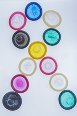 colorful condoms