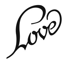 Love. hand lettering. calligraphy inscription tattoo