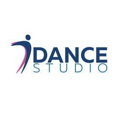 Dance studio logo. Dancer logotype. Vector minimalistic