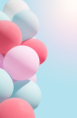 Fototapeta na wymiar Pastel balloons for background