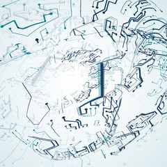 Futuristic technology illustration