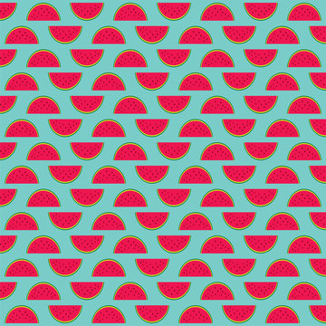 watermelon fruit pattern background design vector