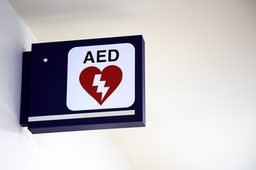 AED Sign at an Airport