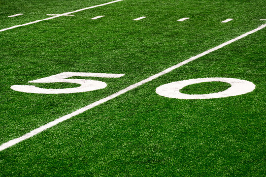 50 Yard Line on Football Field