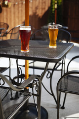Beers on a Bar Patio Table